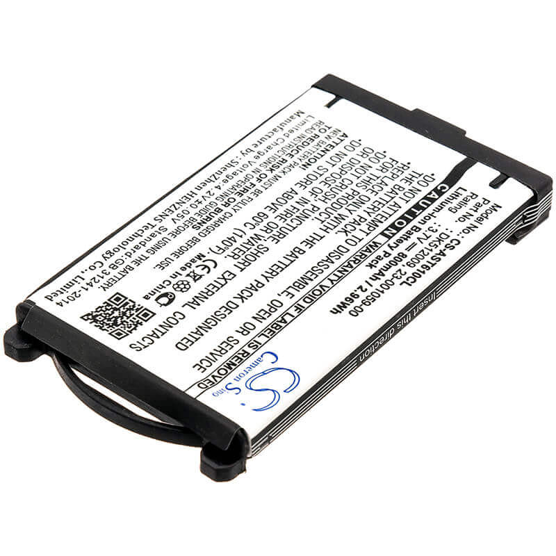 3,7V, Li-ion, 800mAh, Batterie de téléphone sans fil compatible avec Mitel, Telekom, Aastra, Detewe, 23-001059-00, 600d, 610d, 2,96Wh Téléphone sans fil Cameron Sino Technology Limited (Téléphone sans fil)