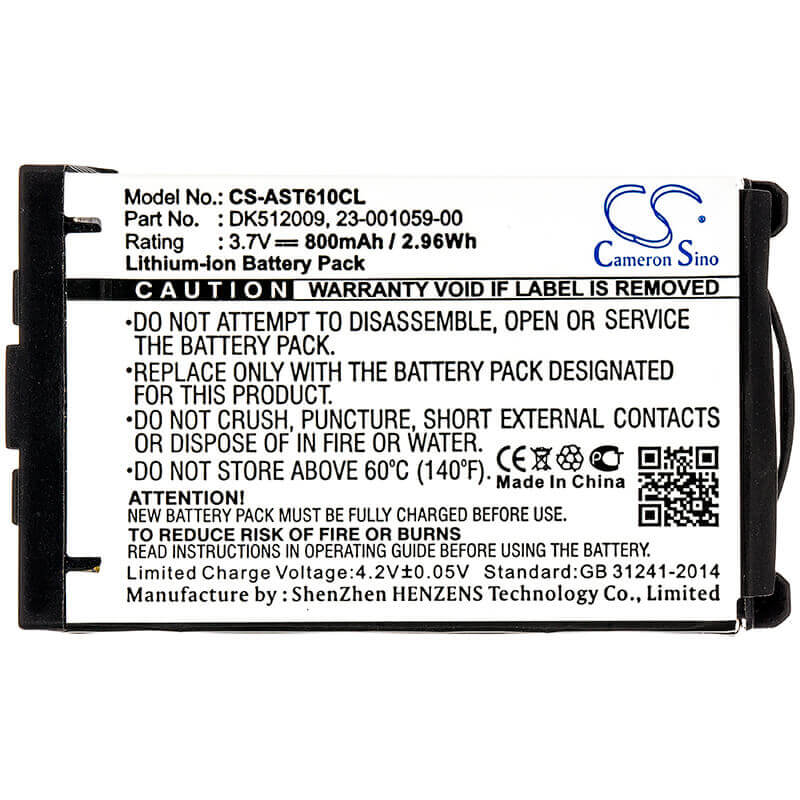 3,7V, Li-ion, 800mAh, Batterie de téléphone sans fil compatible avec Mitel, Telekom, Aastra, Detewe, 23-001059-00, 600d, 610d, 2,96Wh Téléphone sans fil Cameron Sino Technology Limited (Téléphone sans fil)