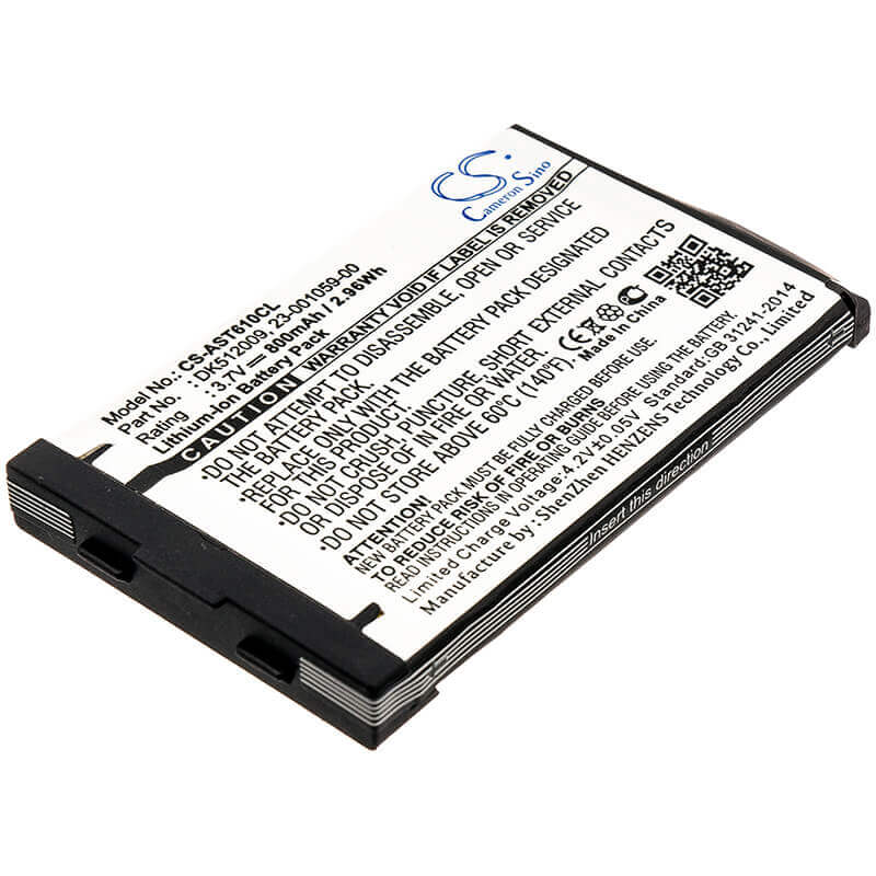 3,7V, Li-ion, 800mAh, Batterie de téléphone sans fil compatible avec Mitel, Telekom, Aastra, Detewe, 23-001059-00, 600d, 610d, 2,96Wh Téléphone sans fil Cameron Sino Technology Limited (Téléphone sans fil)
