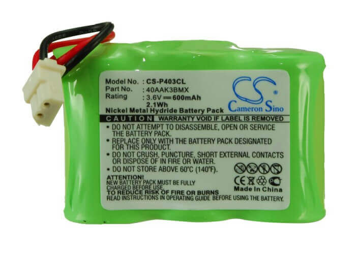 3.6V, Ni-MH, 600mAh, batterie de téléphone sans fil compatible avec Sanyo, V Tech, Gp, At&t, Panasonic, 239069, Jb950, 2.16Wh Téléphone sans fil Cameron Sino Technology Limited (Téléphone sans fil)