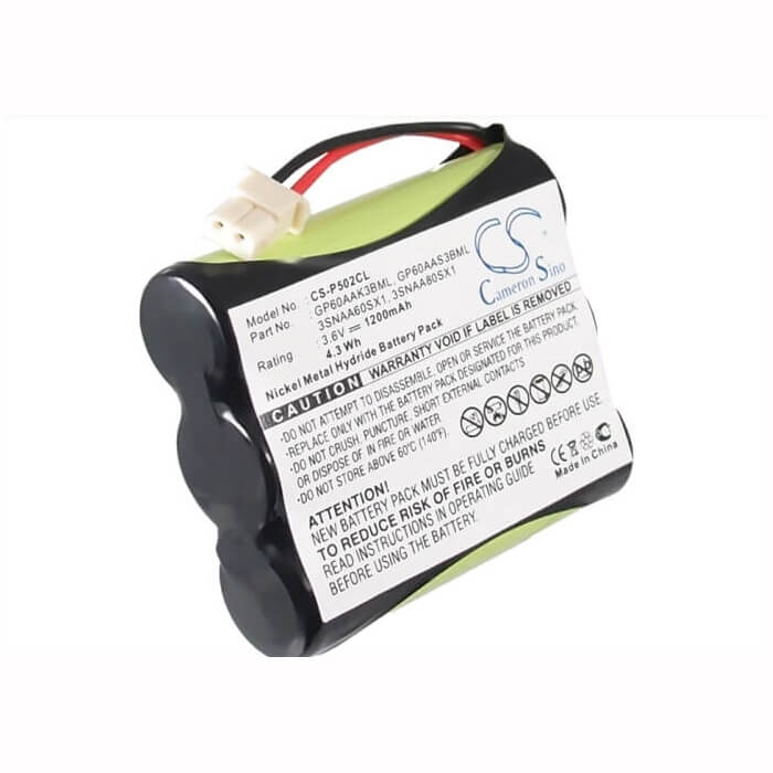 3.6V, Ni-MH, 1200mAh, Cordless Phone battery fits Sony, Gp, Panasonic, 3snaa45sx, Maestro 900dss, 4.32Wh Cordless Phone Cameron Sino Technology Limited (Cordless Phone)