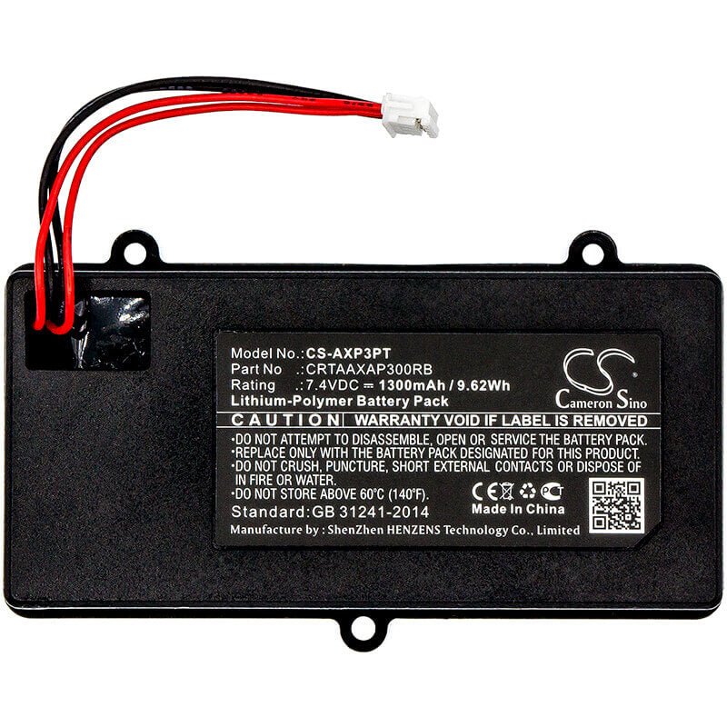 7.4V, Li-Polymer, 1300mAh, Projector battery fits Aaxa, Crtaaxap300rb, P300 Pico Projector, 9.62Wh Projector Cameron Sino Technology Limited