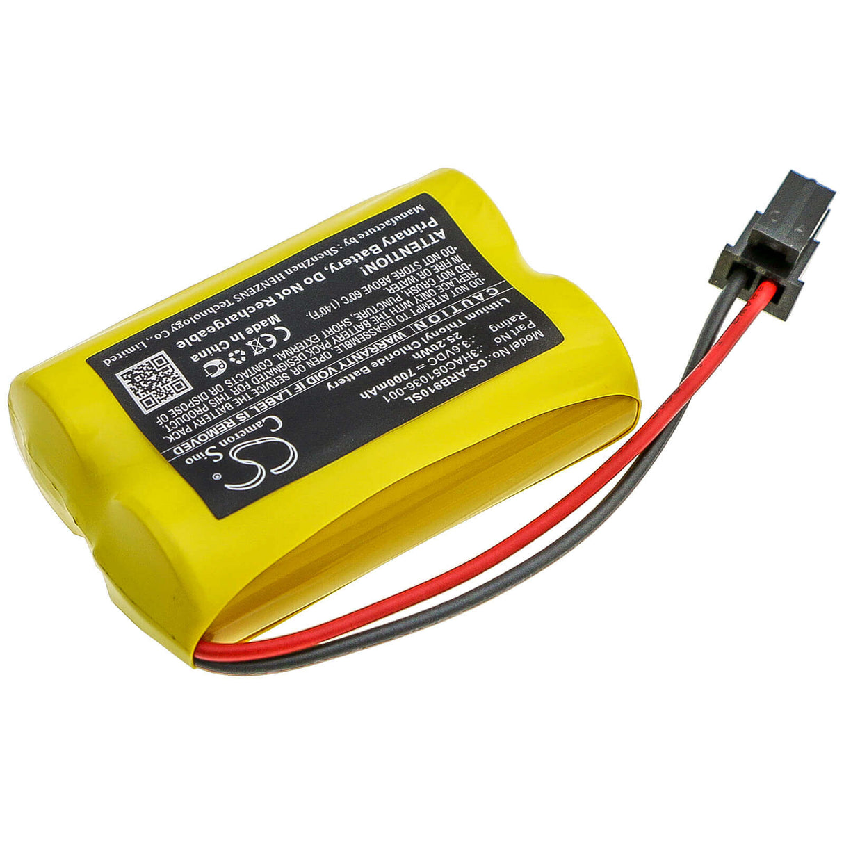 PLC Battery for Abb, 1s2 Pls17500, 3hac051036-001 Rev02, 3hac051036-001-c 3.6v, 7000mah - 25.20wh PLC Cameron Sino Technology Limited