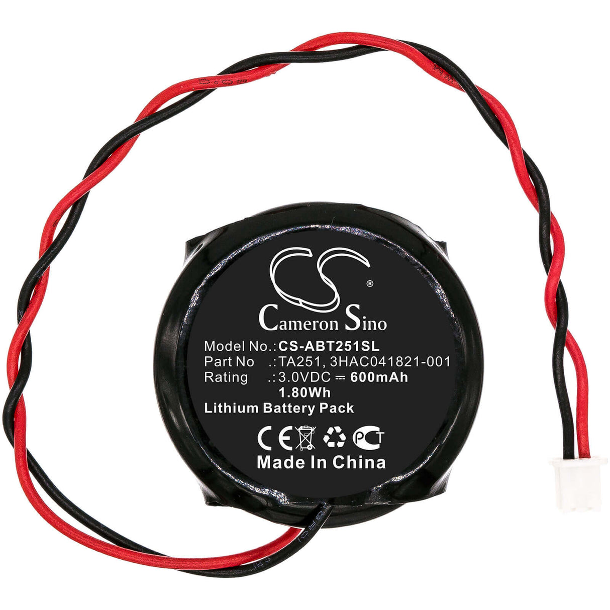 PLC Battery for Abb, Ta251 3v, 600mah - 1.80wh PLC Cameron Sino Technology Limited