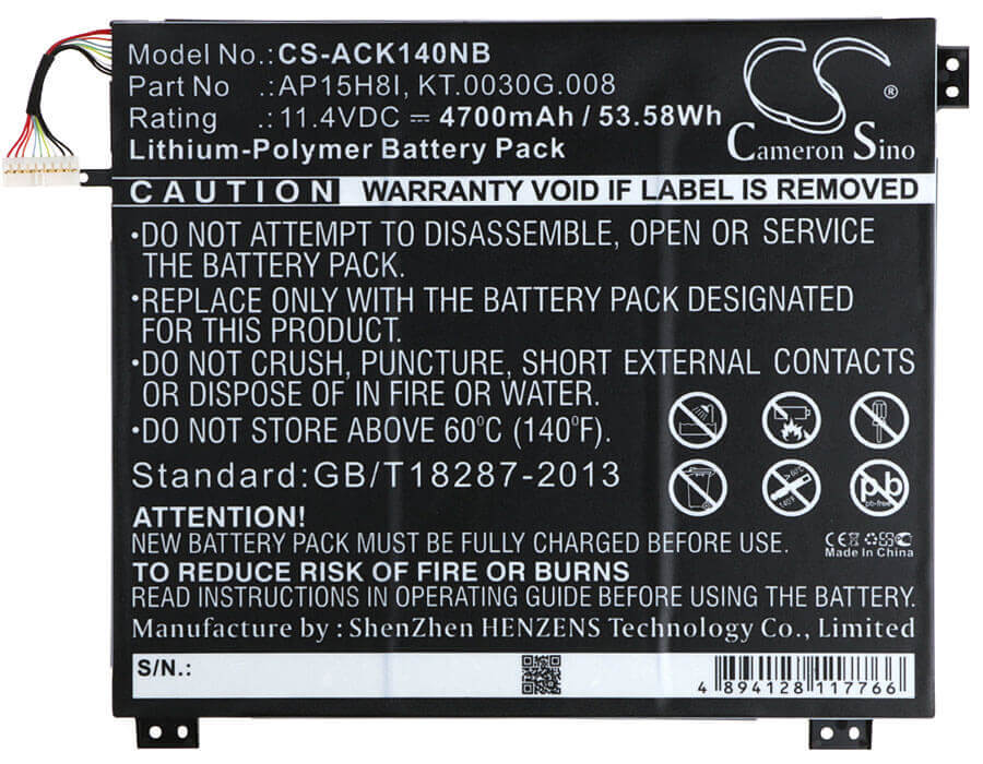 Batterie pour Acer, Ao1-431-c139, Ao1-431-c4xg, Ao1-431-c7f9, Ao1-431-c8g8 11.4v, 4700mah - 53.58wh Notebook, Laptop Cameron Sino Technology Limited