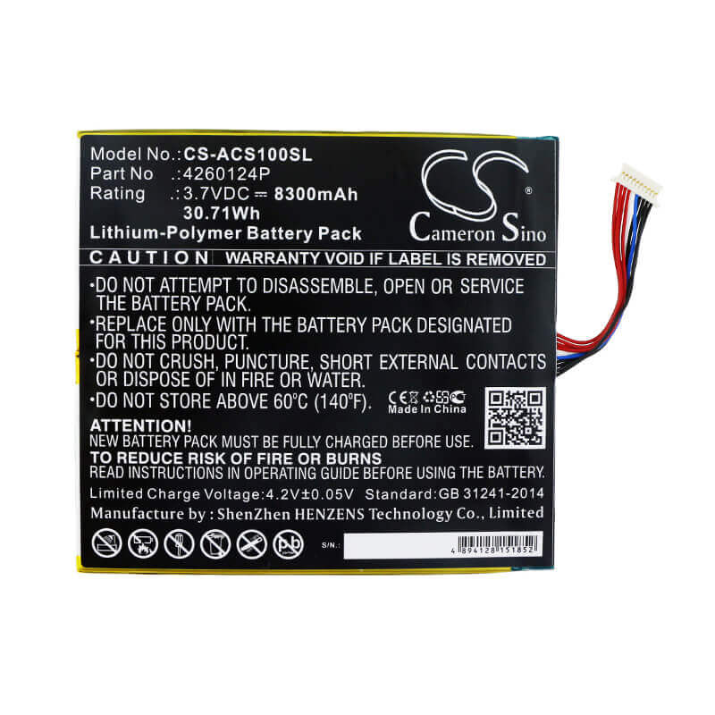 Battery For Acer, Aspire N15p2, One 10 S1002, Switch 10 3.7v, 8300mah - 30.71wh Tablet Cameron Sino Technology Limited (Suspended)