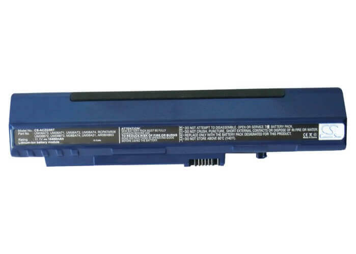 Battery For Acer Aspire One A150, Aspire One A110l Blau, Aspire One A150-bgb 11.1v, 10400mah - 115.44wh Notebook, Laptop Cameron Sino Technology Limited (Dangerous Goods)