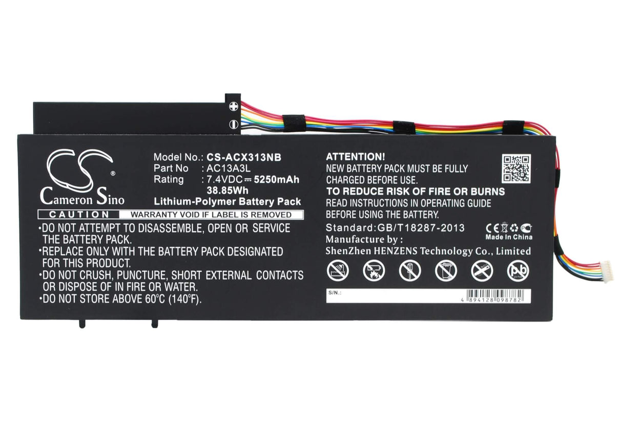 Battery For Acer Aspire P3-171, Aspire P3-171-6820, Aspire P3-171-3322y2g06as 7.4v, 5250mah - 38.85wh Notebook, Laptop Cameron Sino Technology Limited