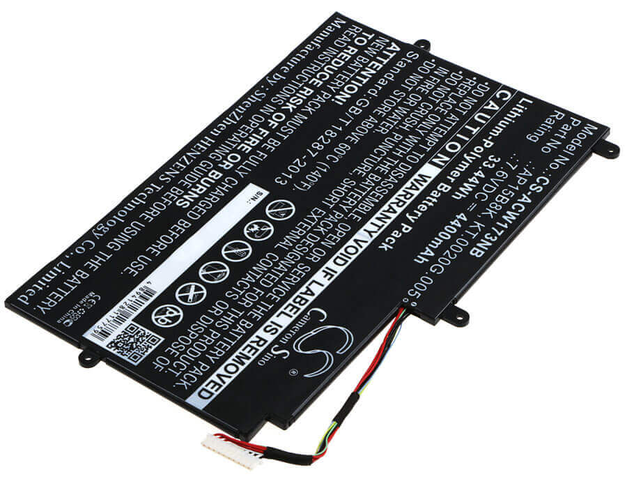 Battery For Acer, Aspire Switch 11 Sw5-173, Aspire Switch 11 Sw5-173p 7.6v, 4400mah - 33.44wh Notebook, Laptop Cameron Sino Technology Limited