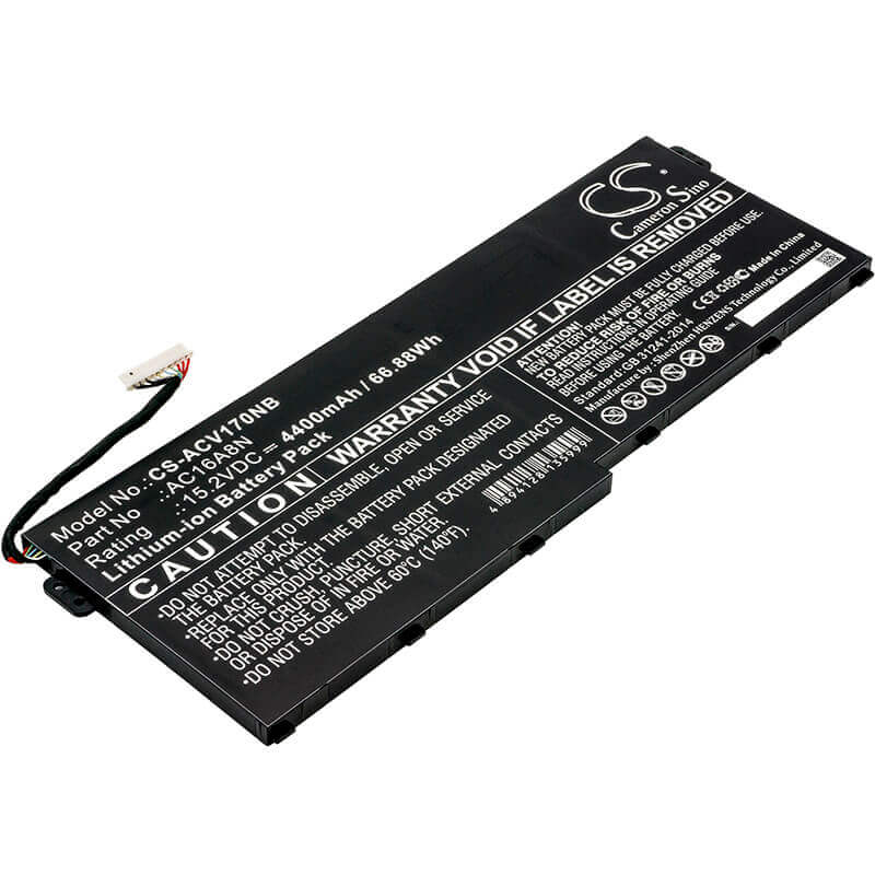 Batterie pour Acer Aspire V17 Nitro, Vn7-793g, Ac16a8n 15.2v, 4400mah - 66.88wh Notebook, Laptop Cameron Sino Technology Limited