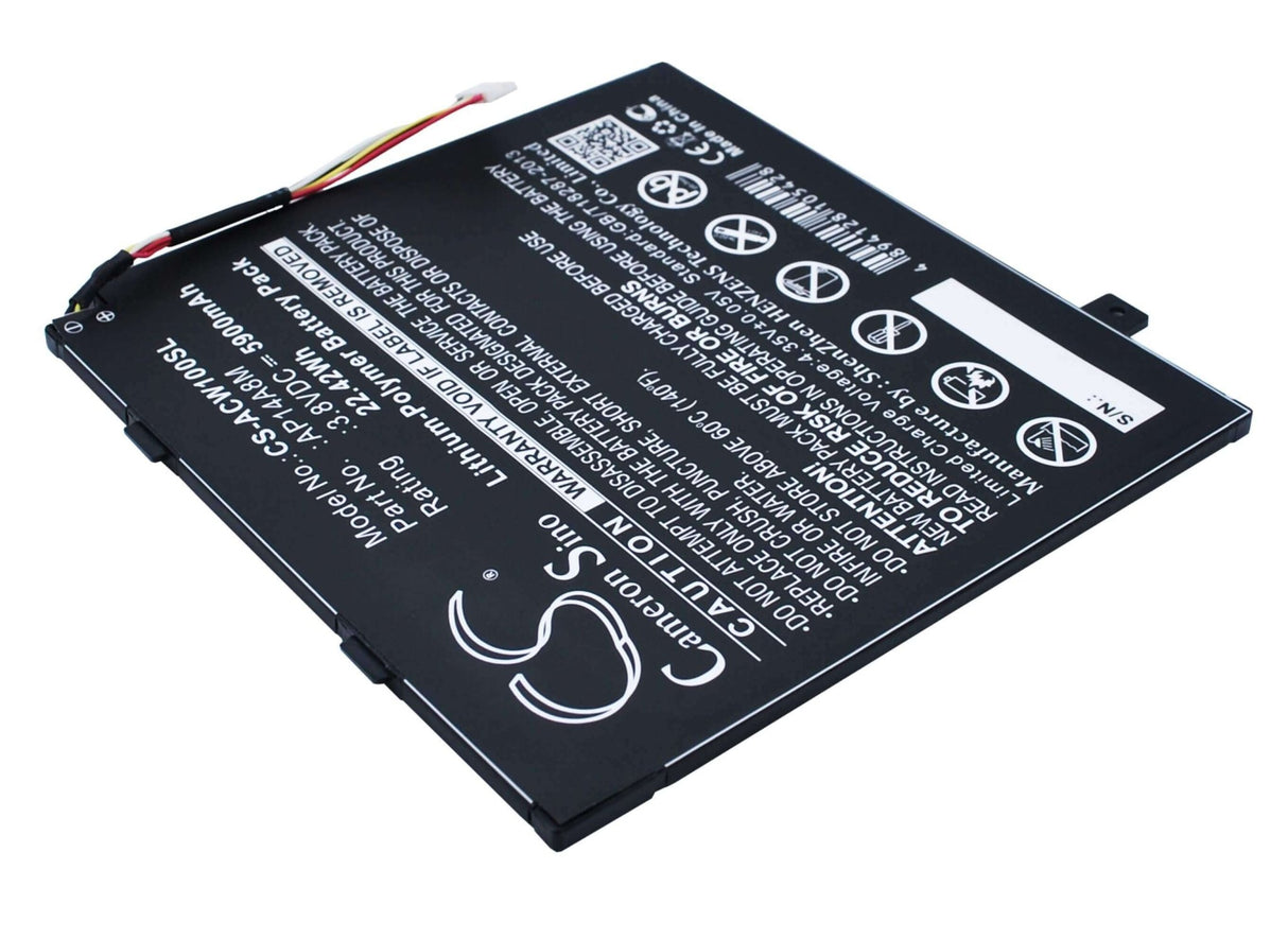 3.8V, Li-Polymer, 5900mAh, Tablet battery fits Acer, Ap14a4m, A3-a20, A3-a20fhd, 22.42Wh Tablet Cameron Sino Technology Limited