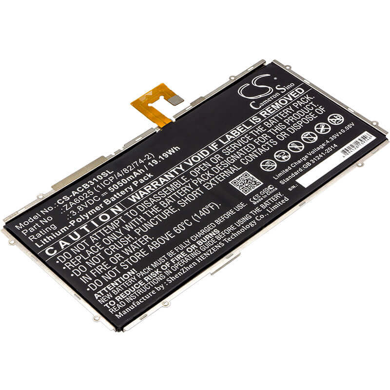Battery For Acer, B3-a10-k154, B3-a10-k3bf' Iconia One 10 B3-a10 3.8v, 5050mah - 19.19wh Batteries for Electronics Cameron Sino Technology Limited (Suspended)