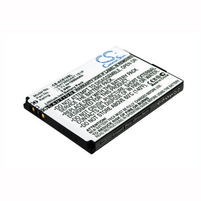 3.7V, Li-ion, 1050mAh, SmartPhone battery fits Acer, A7bta040h, Betouch E100, Betouch E101, 3.89Wh Mobile, SmartPhone Cameron Sino Technology Limited (Suspended)