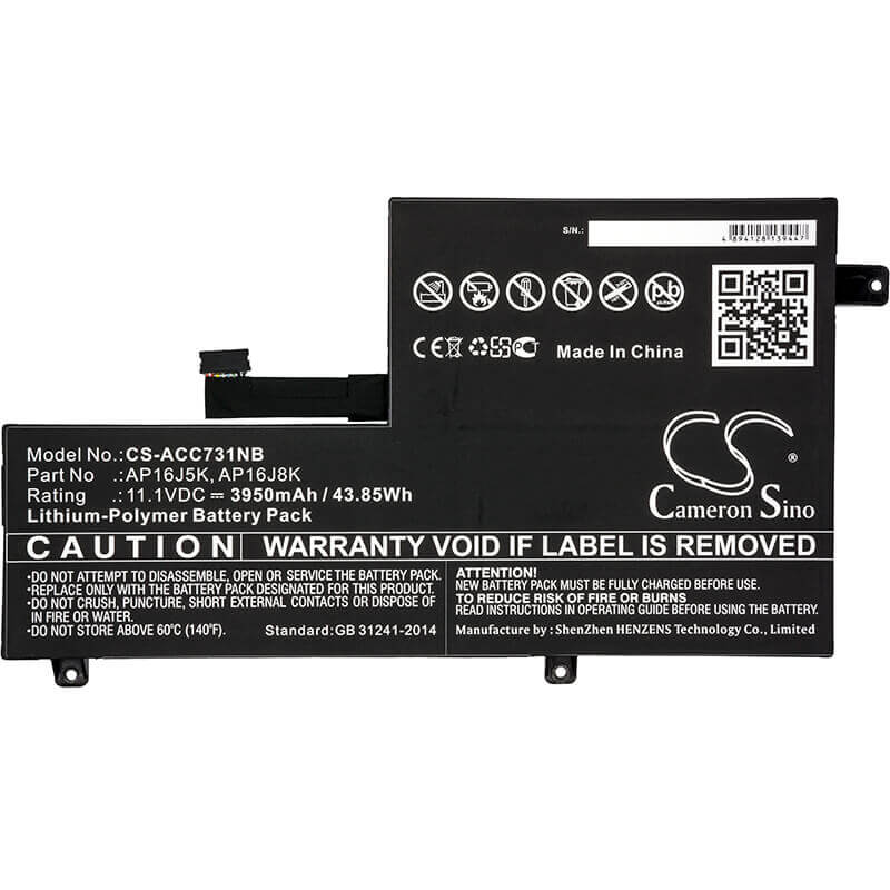 Battery For Acer, C731, C731-c78g, C731-c7p9 11.1v, 3950mah - 43.85wh Notebook, Laptop Cameron Sino Technology Limited