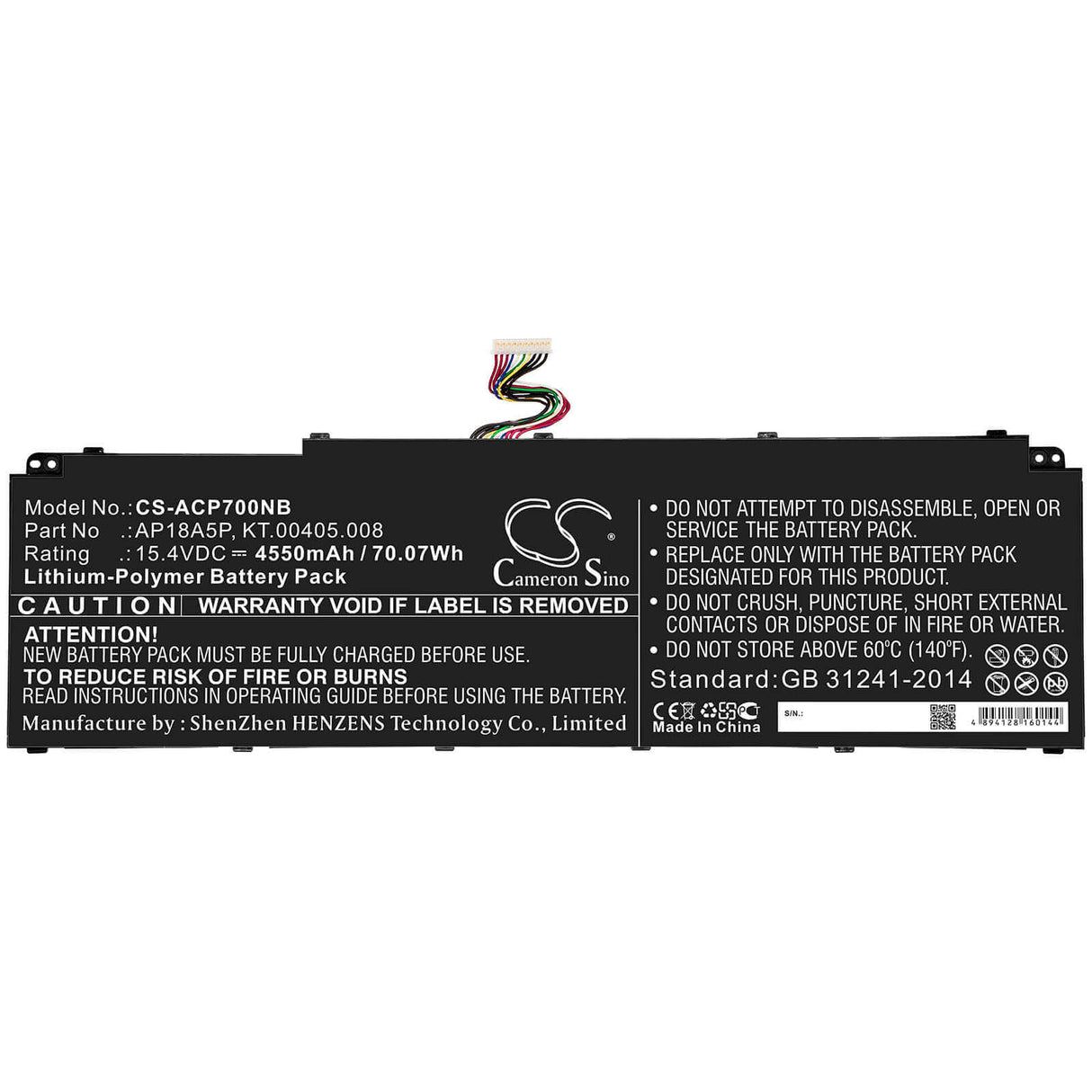 Battery For Acer, Conceptd 9 Cn917-71, Conceptd 9 Cn917-71-90cx 15.4v, 4550mah - 70.07wh Notebook, Laptop Cameron Sino Technology Limited (Suspended)
