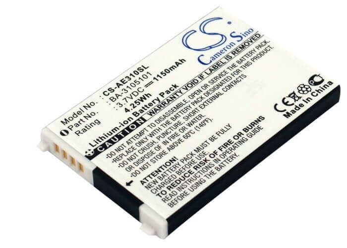 3,7V, Li-ion, 1150mAh, batterie GPS compatible avec Acer, Ba-3105101, E300, E305, 4,26Wh GPS, Navigator Cameron Sino Technology Limited (Suspendu)