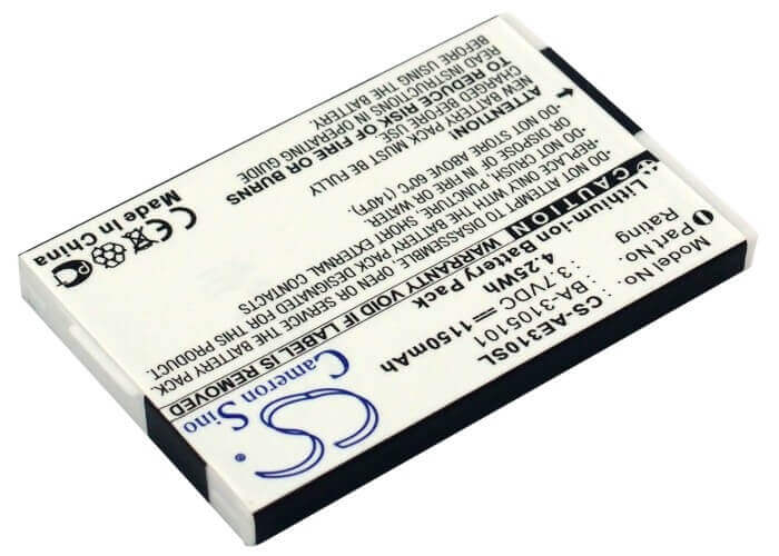 3,7V, Li-ion, 1150mAh, batterie GPS compatible avec Acer, Ba-3105101, E300, E305, 4,26Wh GPS, Navigator Cameron Sino Technology Limited (Suspendu)
