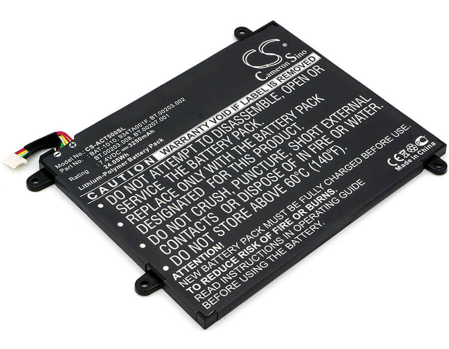 Battery For Acer Iconia A500, Iconia Tablet A500, Iconia A500-10s32 7.4v, 3250mah - 24.05wh Tablet Cameron Sino Technology Limited (Suspended)