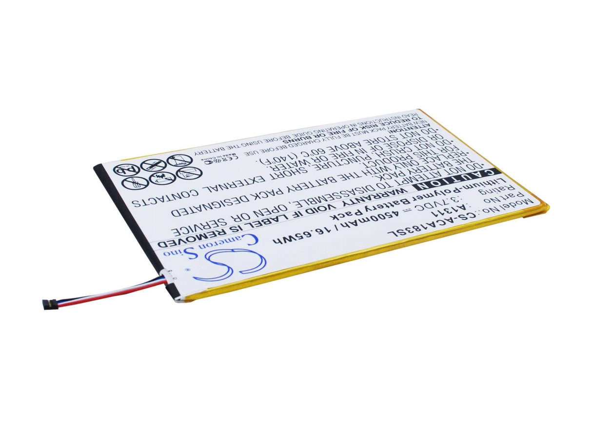 3.7V, Li-Polymer, 4500mAh, Tablet battery fits Acer, A1311, A1-830, A1-830-2csw-l16t, 16.65Wh Tablet Cameron Sino Technology Limited