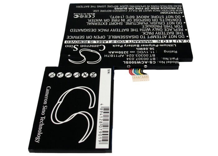 Battery For Acer Iconia Tab W500, Iconia W500p, Iconia Tab W501 11.1v, 3250mah - 36.08wh Tablet Cameron Sino Technology Limited (Suspended)