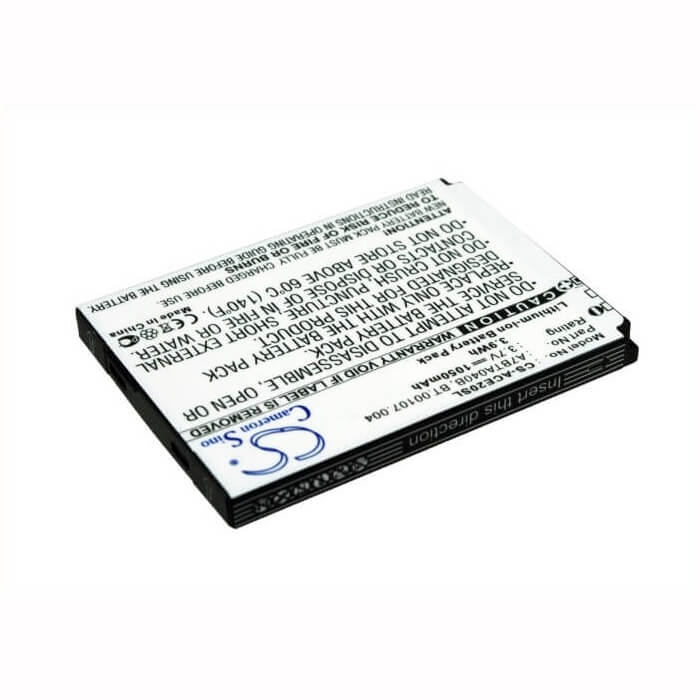 3.7V, Li-ion, 1050mAh, SmartPhone battery fits Acer, A7bta040b, Betouch E200, L1, 3.89Wh Mobile, SmartPhone Cameron Sino Technology Limited (Suspended)