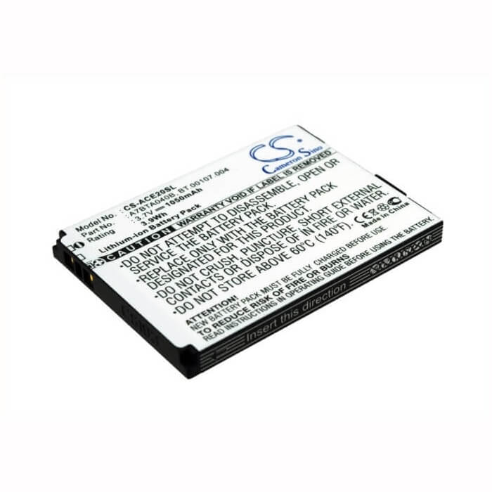 3.7V, Li-ion, 1050mAh, SmartPhone battery fits Acer, A7bta040b, Betouch E200, L1, 3.89Wh Mobile, SmartPhone Cameron Sino Technology Limited (Suspended)