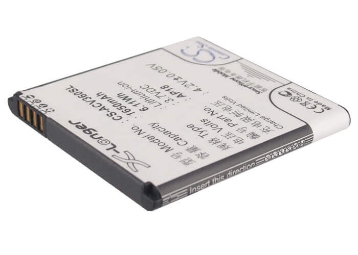 3.7V, Li-ion, 1650mAh, SmartPhone battery fits Acer, Ap18, Liquid E1, Liquid E1 Dou, 6.11Wh Mobile, SmartPhone Cameron Sino Technology Limited (Smartphone)