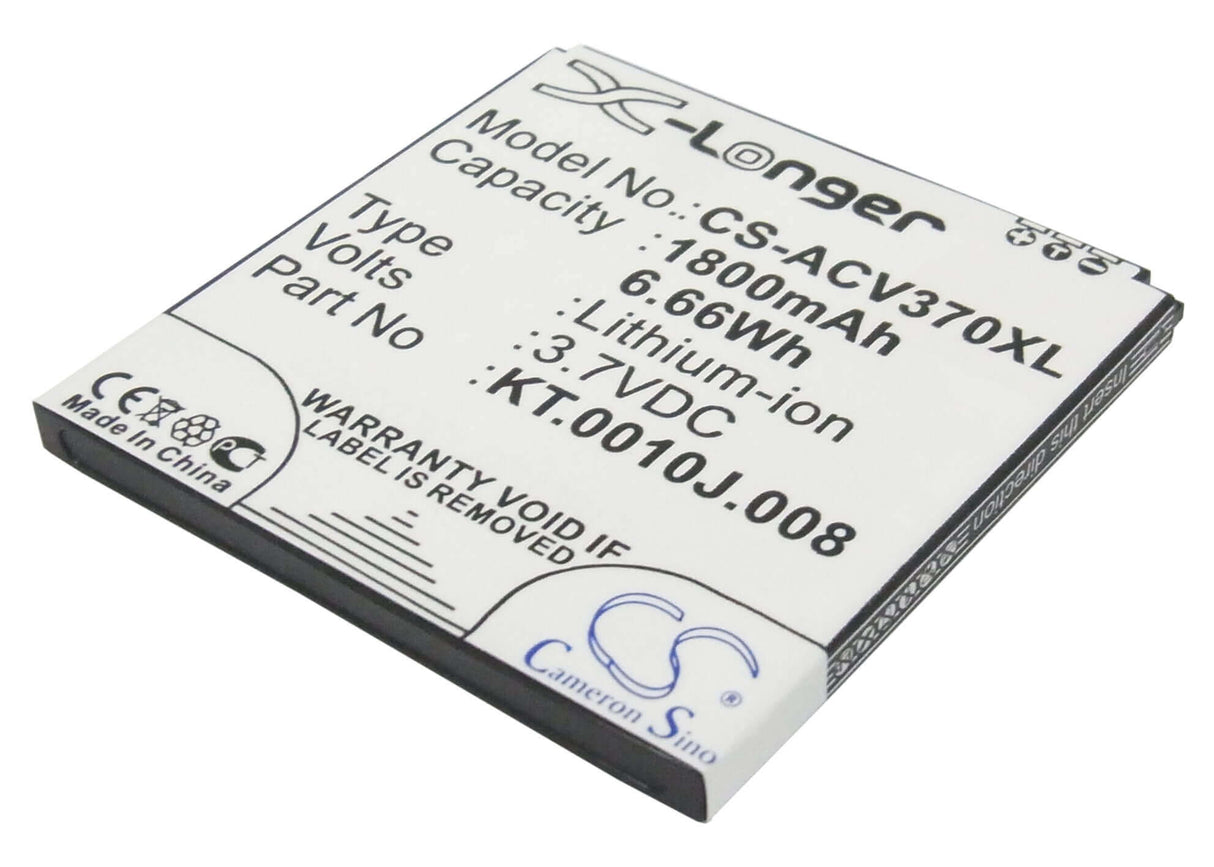 3.7V, Li-ion, 1800mAh, SmartPhone battery fits Acer, Jd-201212-jlqu-c11m-003, Liquid E2, Liquid E2 Dou, 6.66Wh Mobile, SmartPhone Cameron Sino Technology Limited (Smartphone)