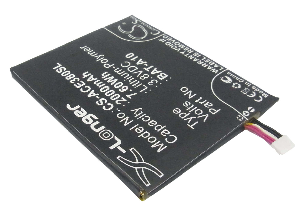 3.8V, Li-Polymer, 2000mAh, SmartPhone battery fits Acer, Bat-a10, E380, Liquid E3, 7.6Wh Mobile, SmartPhone Cameron Sino Technology Limited (Smartphone)
