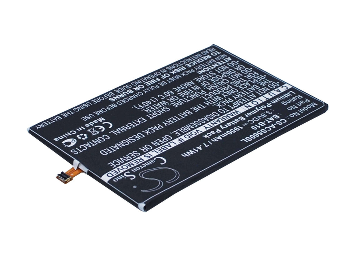 3.8V, Li-Polymer, 1950mAh, SmartPhone battery fits Acer, Bat-b10, Liquid Jade, Liquid Jadeplus, 7.41Wh Mobile, SmartPhone Cameron Sino Technology Limited (Smartphone)