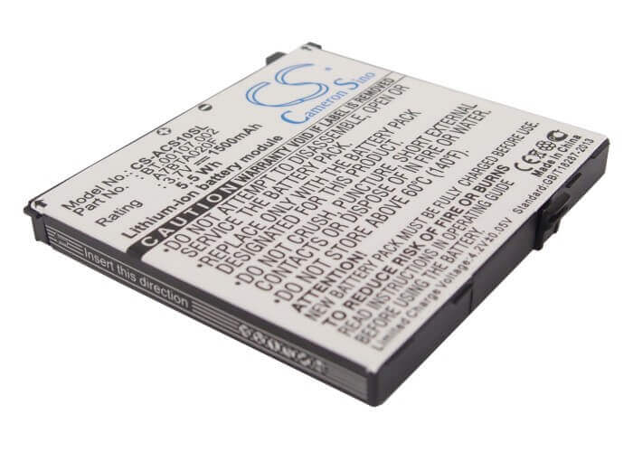 Battery For Acer Liquid, Liquid A1, Liquid S100 3.7v, 1500mah - 5.55wh Batteries for Electronics Cameron Sino Technology Limited (Suspended)