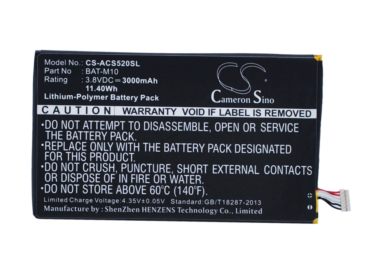 3.8V, Li-Polymer, 3000mAh, SmartPhone battery fits Acer, 1cp415793l1 1s1p, Liquid Jade S2, Liquid S2, 11.4Wh Mobile, SmartPhone Cameron Sino Technology Limited (Smartphone)