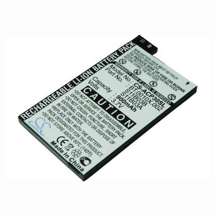 3.7V, Li-ion, 900mAh, SmartPhone battery fits Acer, Alcatel, Bt.0010x.002, Neotouch P300, P300, 3.33Wh Mobile, SmartPhone Cameron Sino Technology Limited (Smartphone)