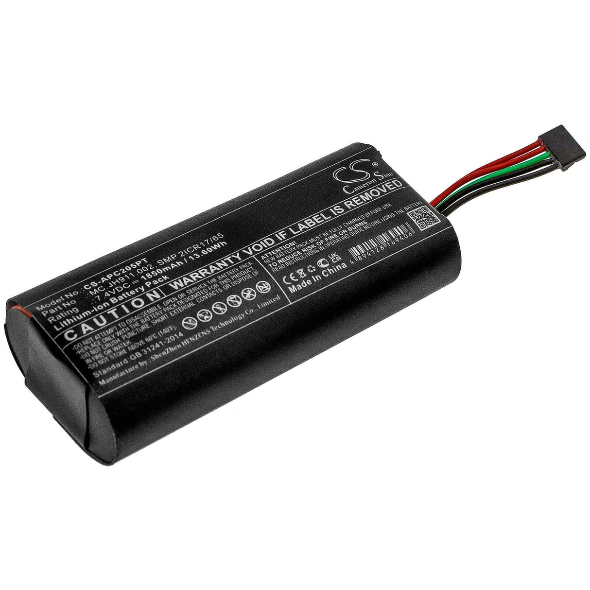 7.4V, Li-ion, 1850mAh, Batterie de projecteur compatible avec Acer, Mc.jh911.002, Projecteur C205, 13.69Wh Projecteur Cameron Sino Technology Limited