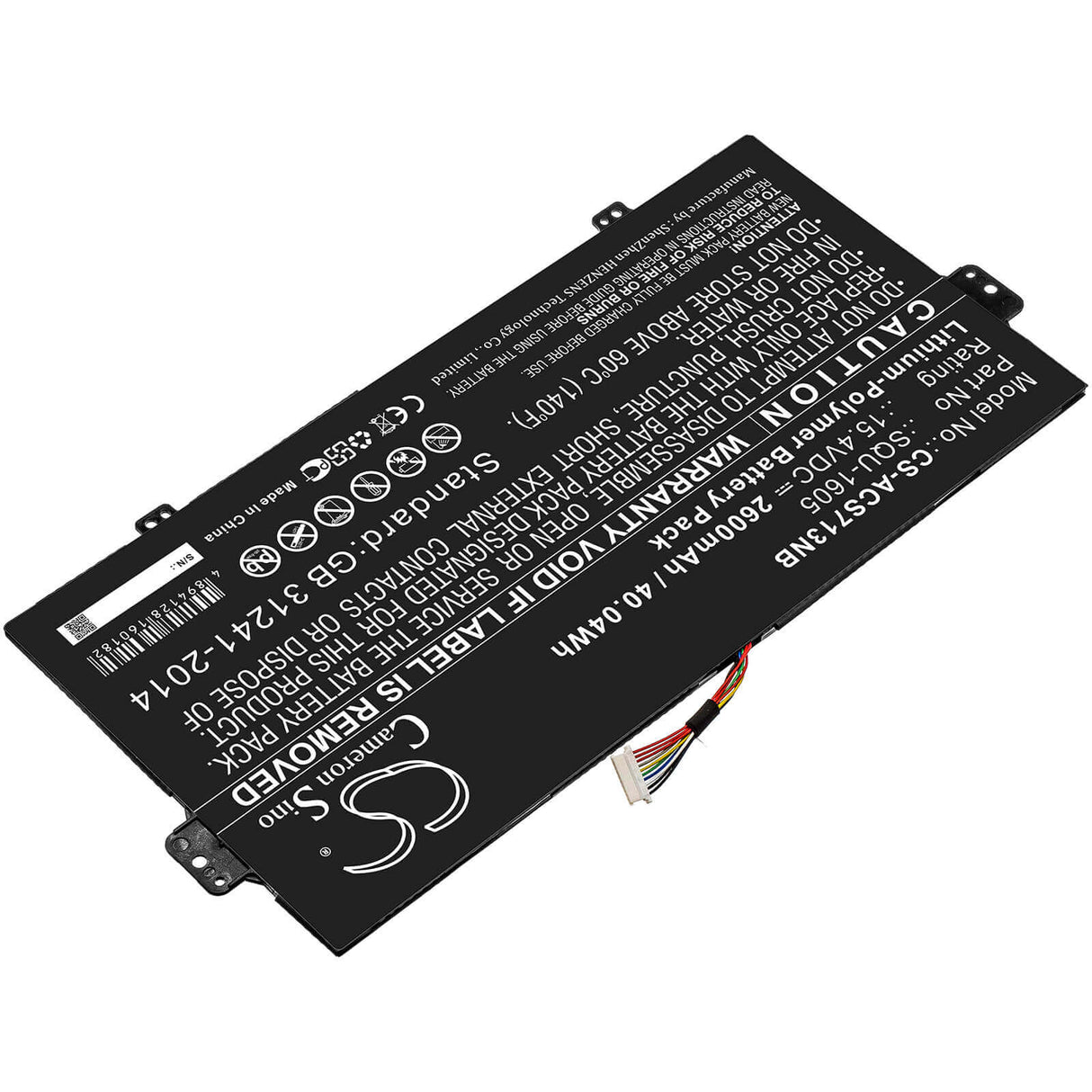 Battery For Acer, Sf713-51, Sf713-51-m0ak, Sf713-51-m0bq 15.4v, 2600mah - 40.04wh Notebook, Laptop Cameron Sino Technology Limited