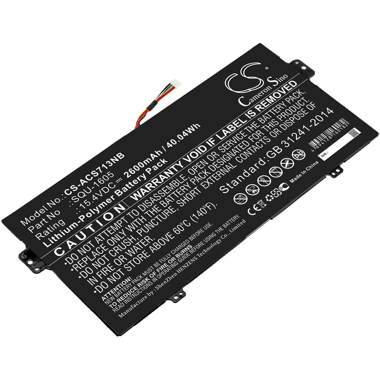Battery For Acer, Sf713-51, Sf713-51-m0ak, Sf713-51-m0bq 15.4v, 2600mah - 40.04wh Notebook, Laptop Cameron Sino Technology Limited
