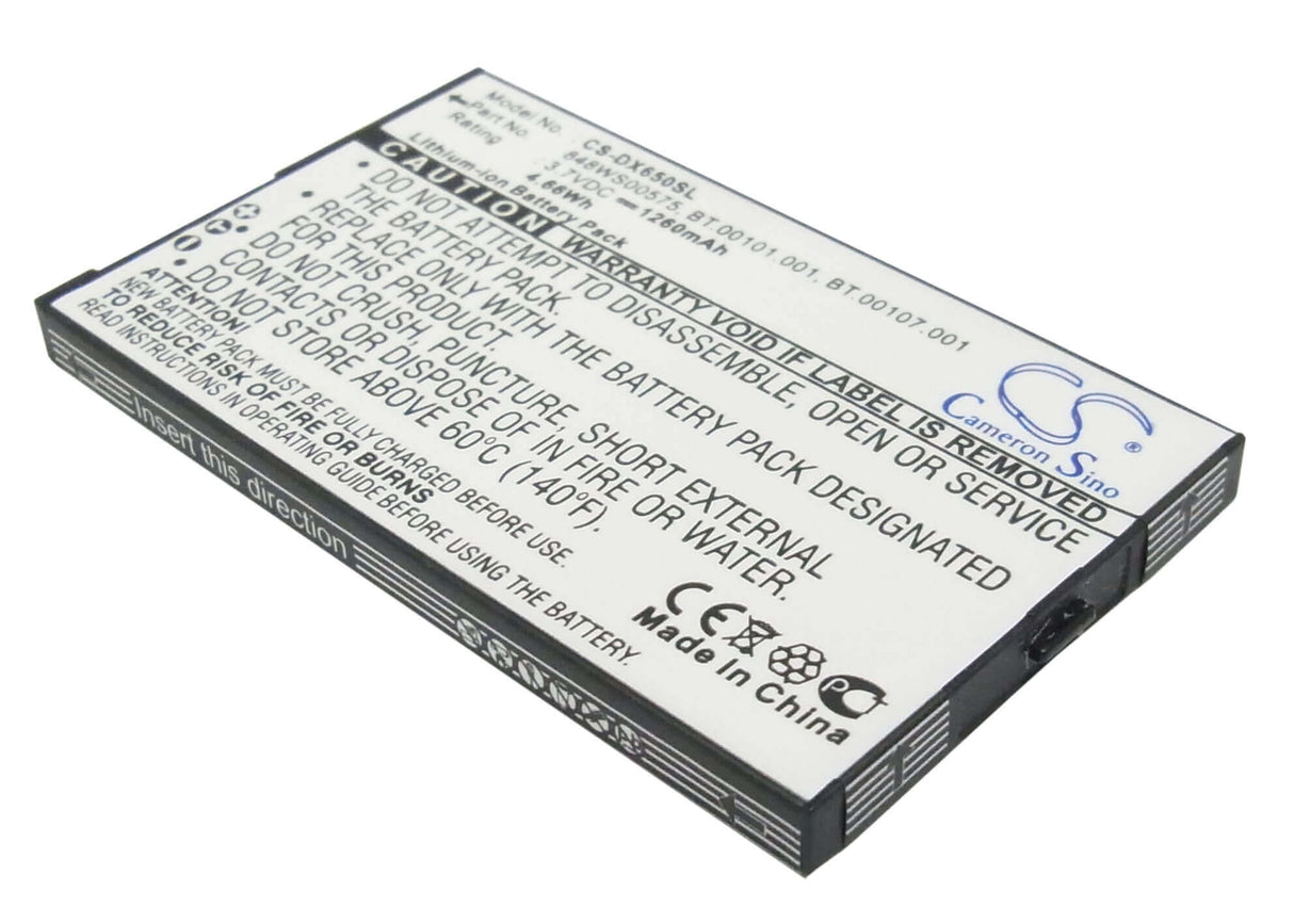 3.7V, Li-ion, 1260mAh, SmartPhone battery fits Acer, 848ws00575, Tempo Dx650, 4.66Wh Mobile, SmartPhone Cameron Sino Technology Limited (Smartphone)
