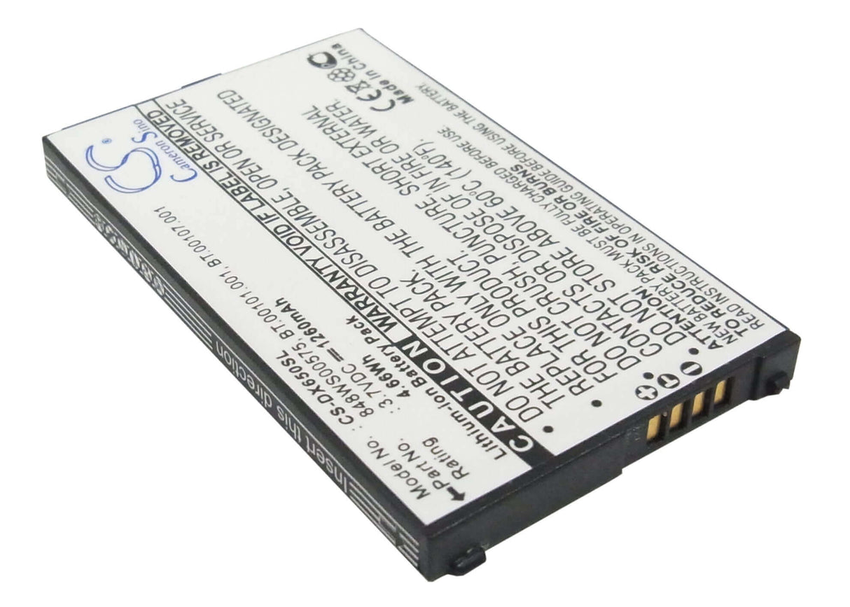 3.7V, Li-ion, 1260mAh, SmartPhone battery fits Acer, 848ws00575, Tempo Dx650, 4.66Wh Mobile, SmartPhone Cameron Sino Technology Limited (Smartphone)