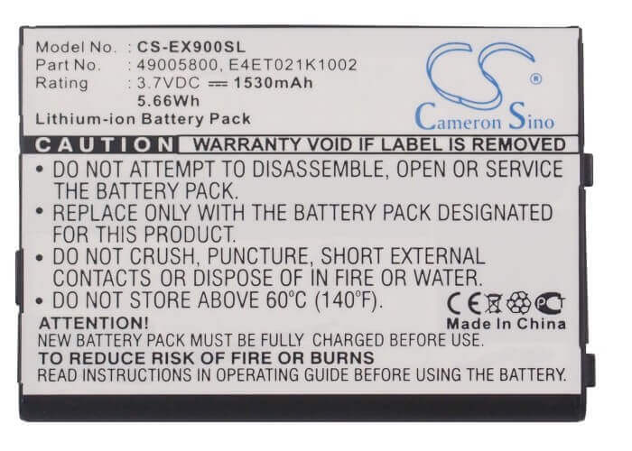 3.7V, Li-ion, 1530mAh, SmartPhone battery fits Acer, E-ten, 49005800, Tempo Dx900, 5.66Wh Mobile, SmartPhone Cameron Sino Technology Limited (Suspended)