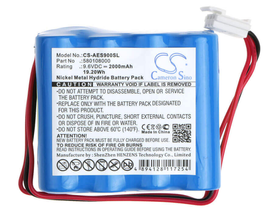 9.6V, Ni-MH, 2000mAh, Time Clock battery fits Acroprint, 580108000, 175, 175 Full Power Reserve, 19.2Wh Time Clock Cameron Sino Technology Limited