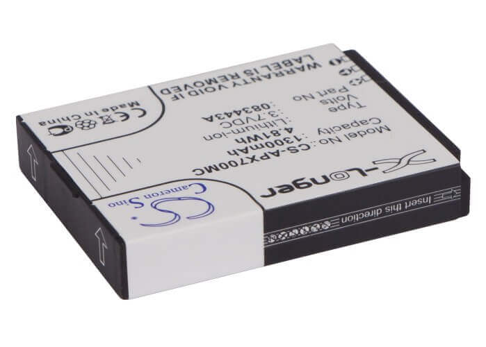 3.7V, Li-ion, 1300mAh, Camera battery fits Actionpro, 083443a, Isaw A1, Isaw A2 Ace, 4.81Wh Camera Cameron Sino Technology Limited (Camera)