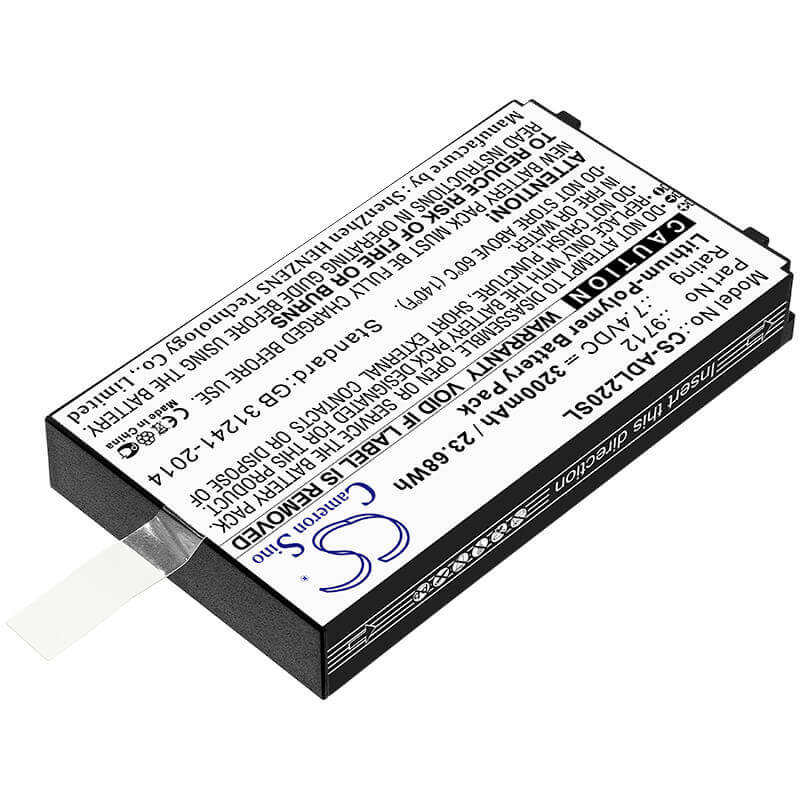 7.4V, Li-Polymer, 3200mAh, Equipment battery fits Additel, 9702, 22XA Multifunction Calibrator, Adt 220 Multifunction Loop Cal, 23.68Wh Equipment, Survey, Test Cameron Sino Technology Limited