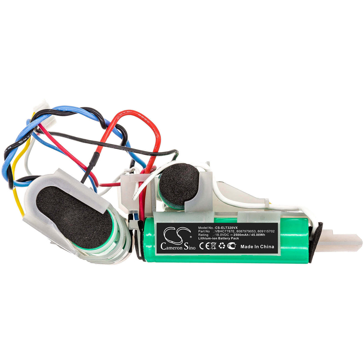 18.0V, Li-ion, 2500mAh, Vacuum battery fits Aeg, Electrolux, 900 924 826, 900273716, 900273717, 45.00Wh Vacuum Cameron Sino Technology Limited