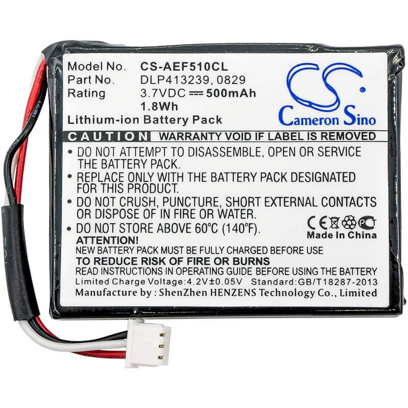 3.7V, Li-ion, 500mAh, Cordless Phone battery fits Switel, Aeg, Texet, 829, Fame 510, 1.85Wh Cordless Phone Cameron Sino Technology Limited (Cordless Phone)