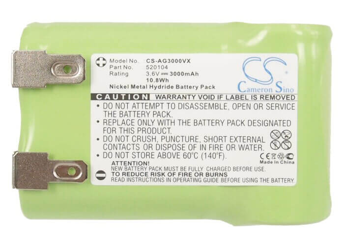 3.6V, Ni-MH, 3000mAh, Vacuum battery fits Aeg, Junior 3000, 10.8wh Vacuum Cameron Sino Technology Limited