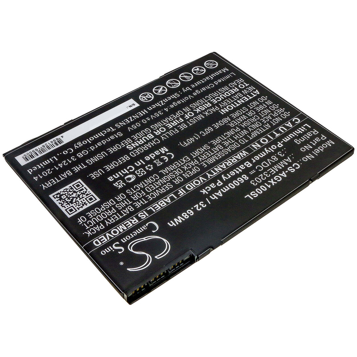 Battery For Aegex, 10 Intrinsically Safe Tablet, 10 Tablets 3.8v, 8600mah - 32.68wh Tablet Cameron Sino Technology Limited (Suspended)