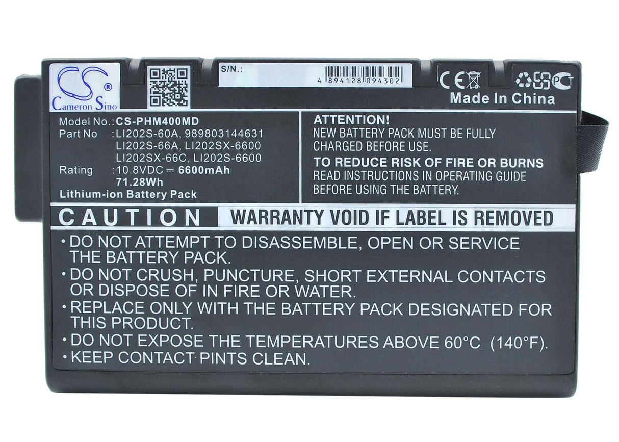 10.8V, Li-ion, 6600mAh, Medical battery fits Agilent, Fiberpa, Anritsu, Ge, Tektronix, Ni2020, Dso5014a, Mso6054a, 71.28Wh Medical Cameron Sino Technology Limited (Medical)