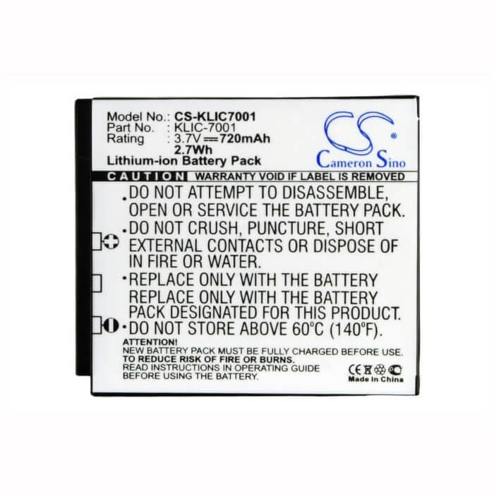 Camera Battery For Agfa Optima 1338, Optima 1338mt, 3.7v, 720mah - 2.66wh Camera Cameron Sino Technology Limited (Camera)