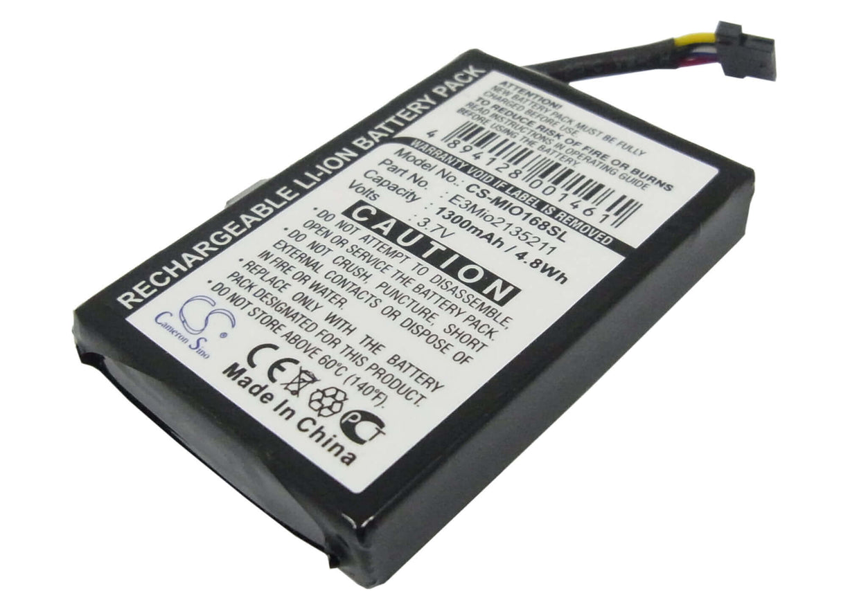 3.7V, Li-ion, 1300mAh, PDA battery fits Typhoon, Airis, Medion, Yakumo, Bluemedia, Navman, Pharos, Mitac, E3mio2135211, N509, T605, 4.81Wh PDA, Pocket PC Cameron Sino Technology Limited