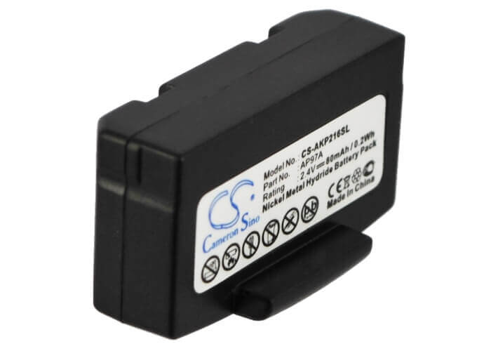 2.4V, Ni-MH, 80mAh, Headset battery fits Humantechnik, Clarity, Kind, Akg, Williams Sound, Ap114, Balance K122ir, Balance K216afc, 0.19Wh Wireless Headset Cameron Sino Technology Limited